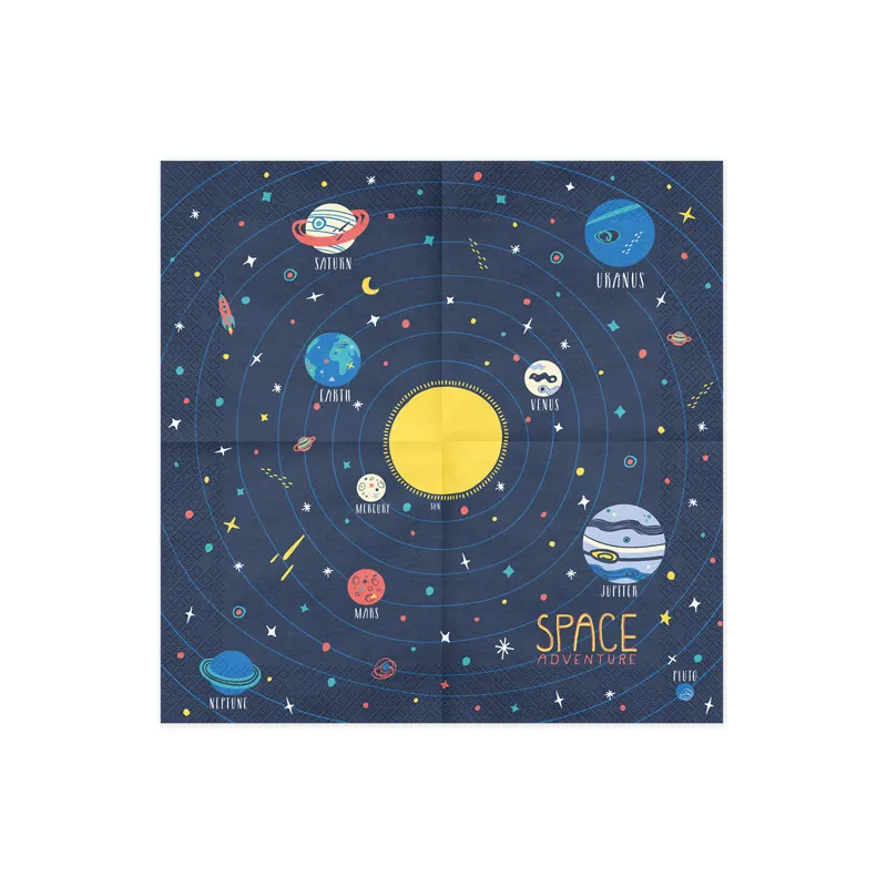 20 Serviettes en papier space adventure 33 x 33 cm