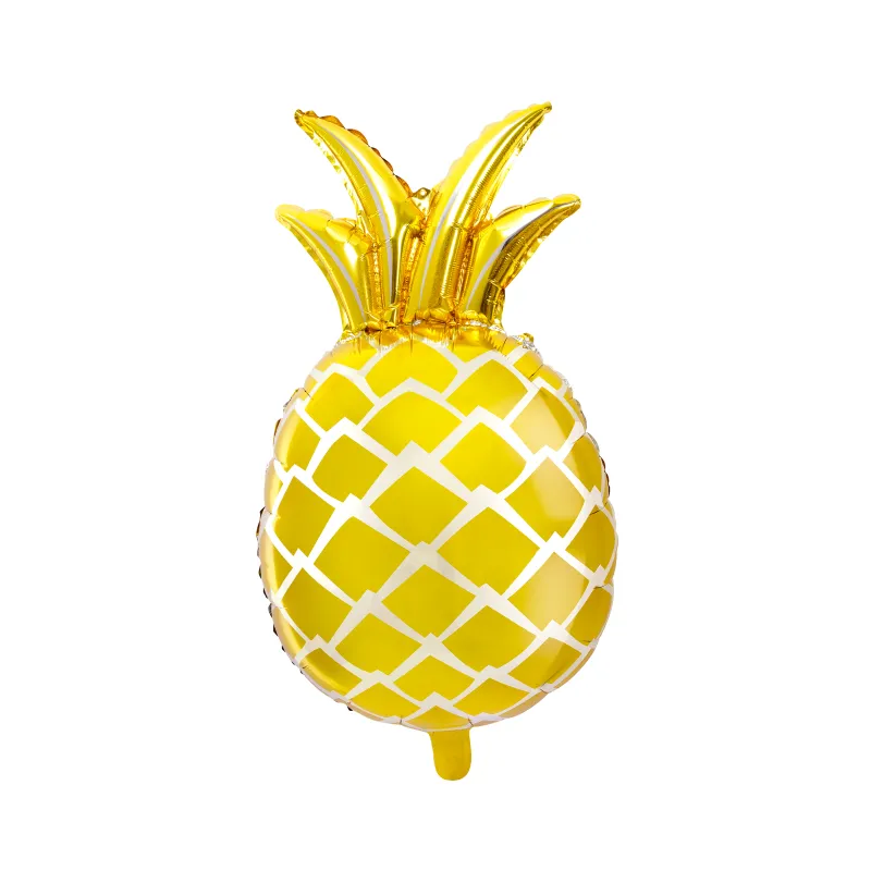 Ballon aluminium ananas doré 48 x 67 cm