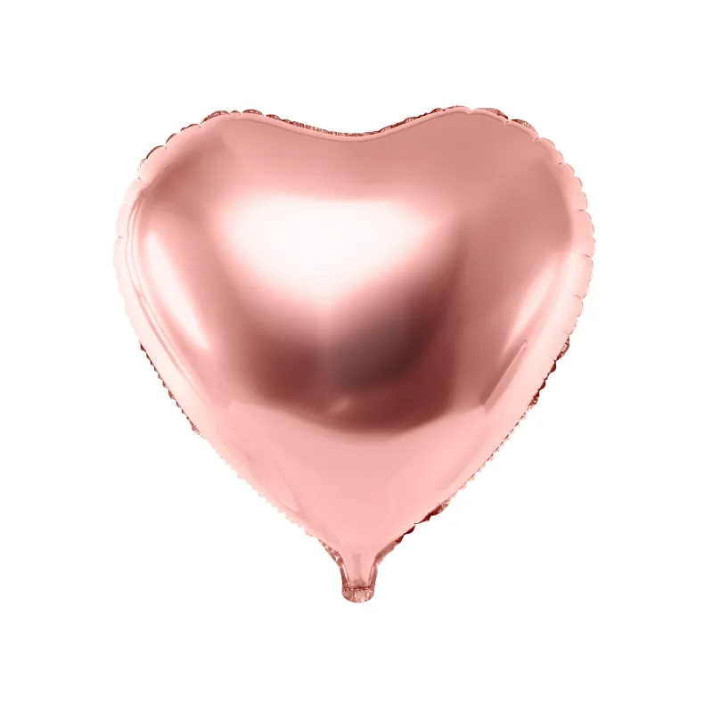 Ballon aluminium c?ur rose gold métallisé 45 cm