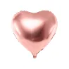 Ballon aluminium c?ur rose gold métallisé 45 cm