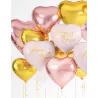 Ballon aluminium c?ur rose gold métallisé 45 cm
