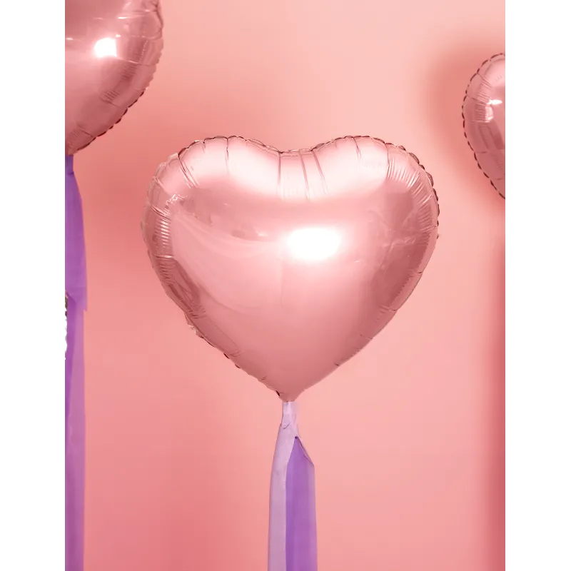 Ballon aluminium c?ur rose gold métallisé 45 cm