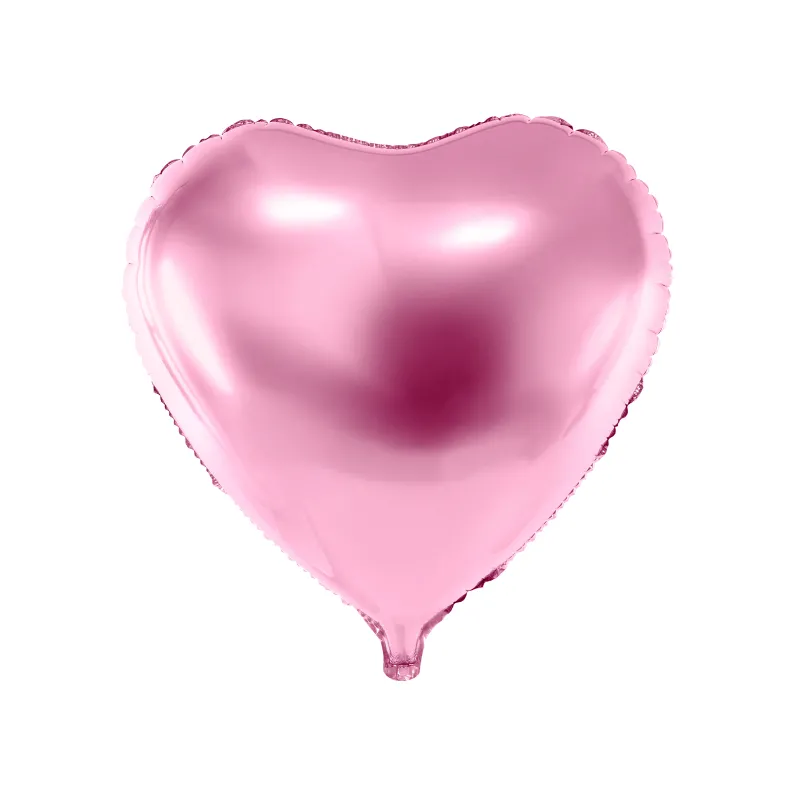 Ballon aluminium c?ur rose pâle métallisé 45 cm