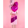 Ballon aluminium c?ur rose pâle métallisé 45 cm