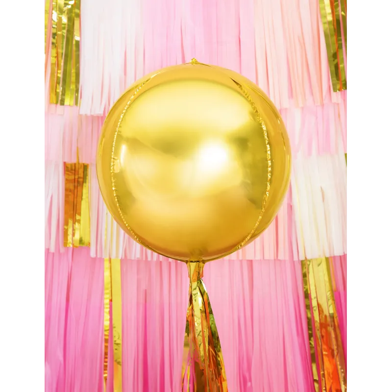 Ballon sphère en aluminium doré métallisé 40 cm