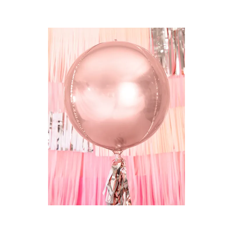 Ballon sphère en aluminium rose gold métallisé 40 cm