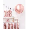 Ballon sphère en aluminium rose gold métallisé 40 cm