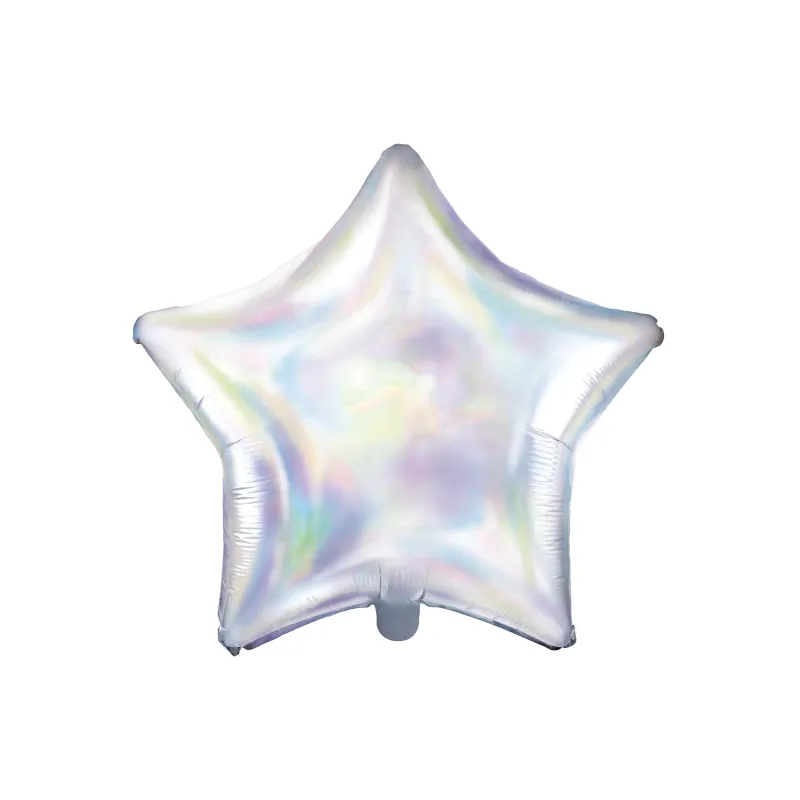 Ballon en aluminium étoile iridescente 48 cm