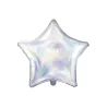 Ballon en aluminium étoile iridescente 48 cm