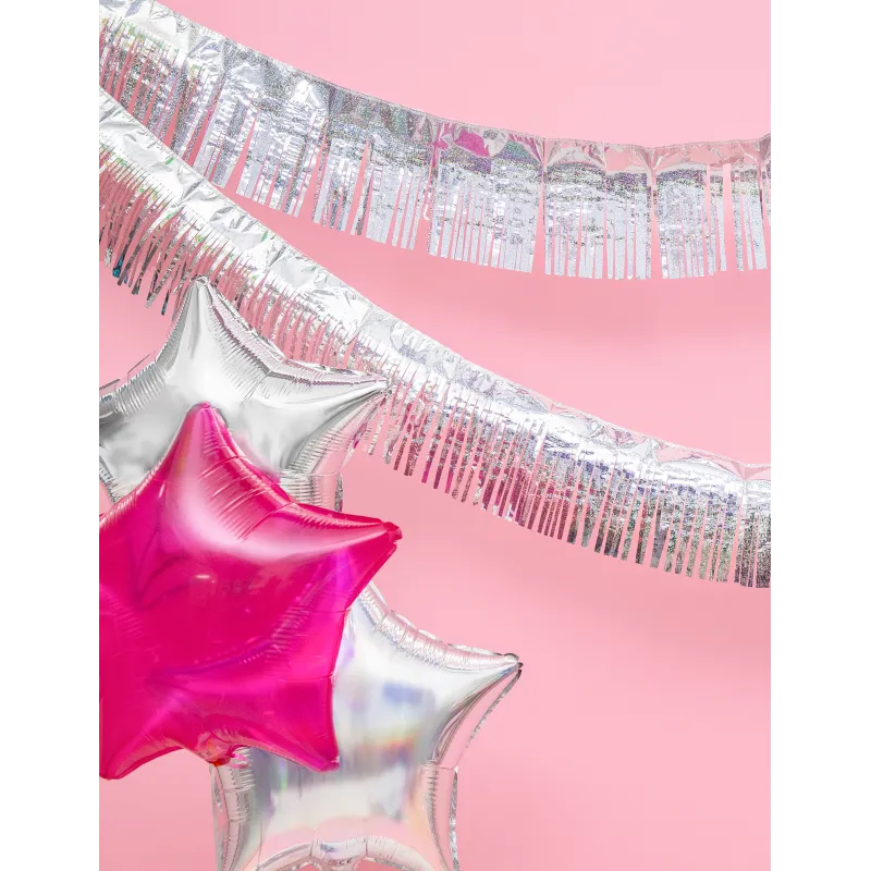 Ballon en aluminium étoile iridescente 48 cm