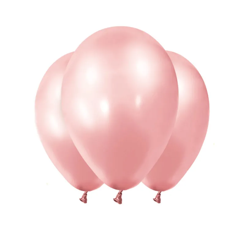12 Ballons métallisés rose gold 28 cm