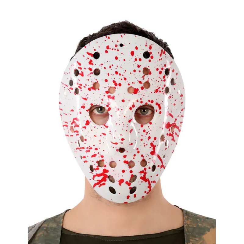 Masque de hockey ensanglanté
