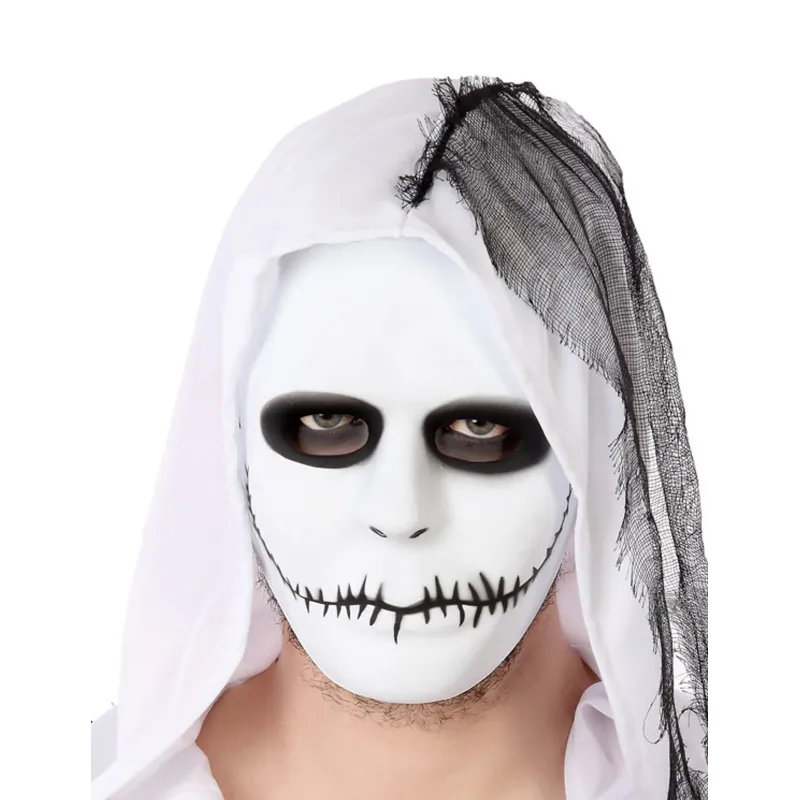 Masque blanc bouche cousue adulte