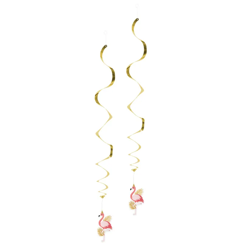 2 Décorations à suspendre Flamant Tropic 85 cm