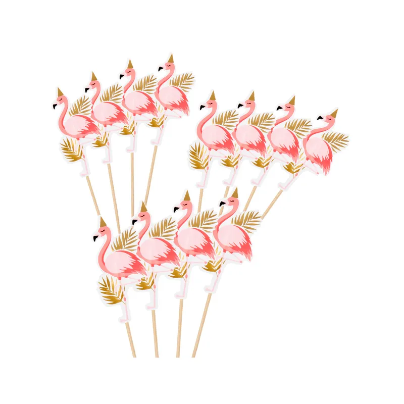 12 Pics en bois Flamant Tropic 13 cm