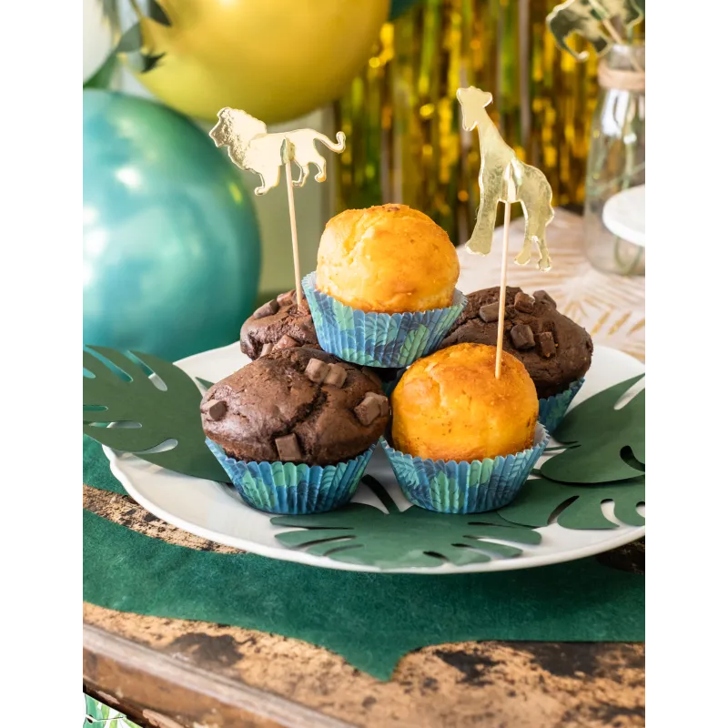 50 Moule à cupcakes Flamant Tropic en papier 6,5 cm