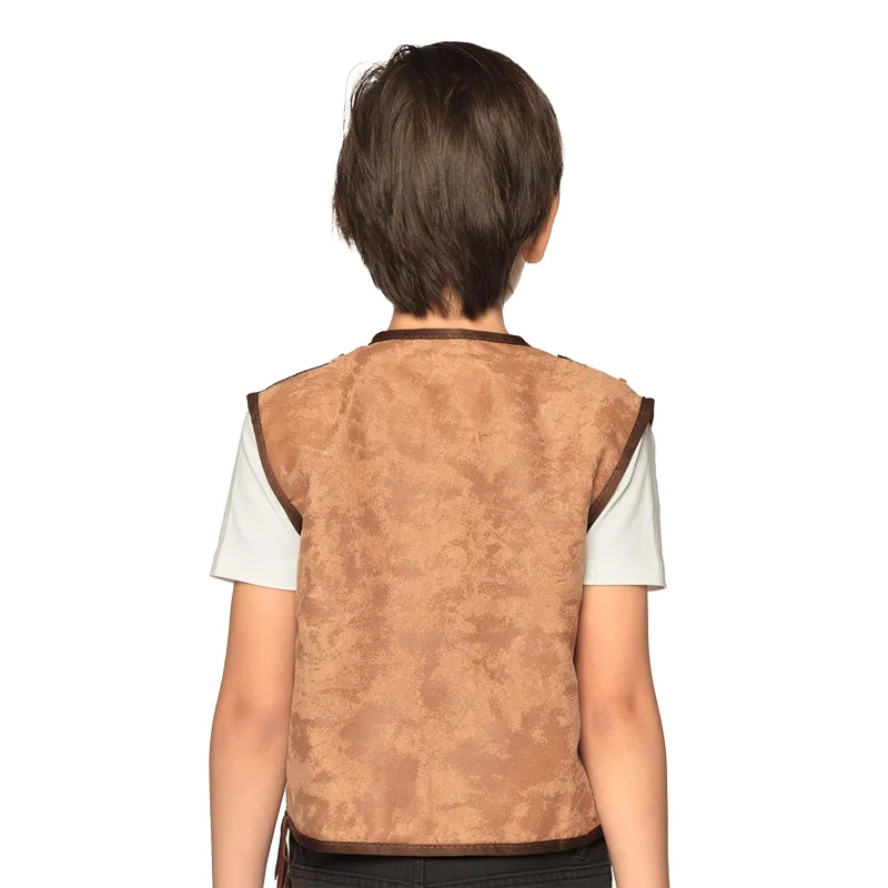 Veste western marron clair enfant