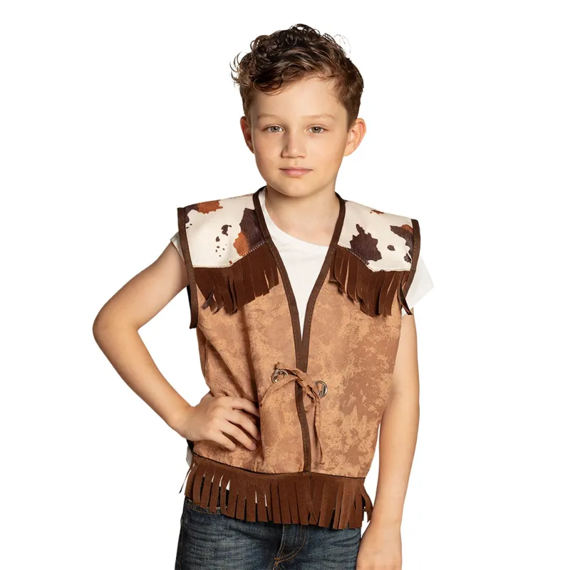 Veste western marron clair enfant