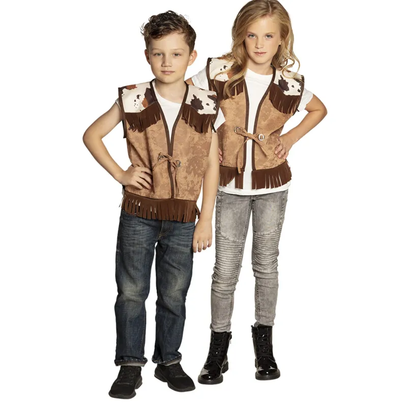 Veste western marron clair enfant