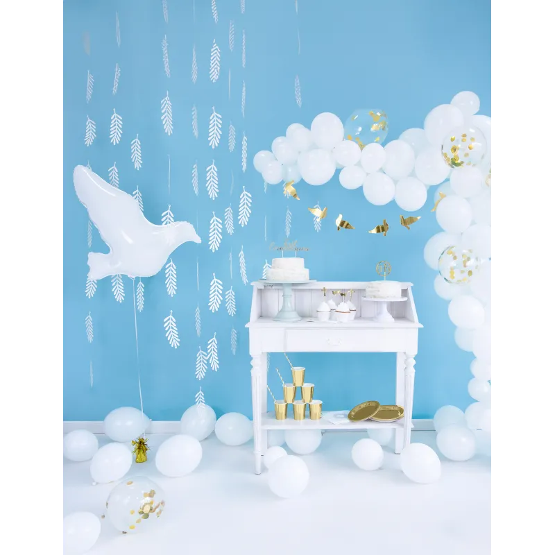 Ballon aluminium colombe blanche 77 x 66 cm