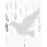Ballon aluminium colombe blanche 77 x 66 cm