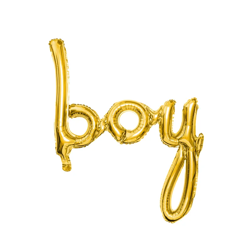 Ballon aluminium boy doré 63,5 x 74 cm