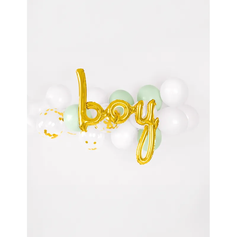 Ballon aluminium boy doré 63,5 x 74 cm