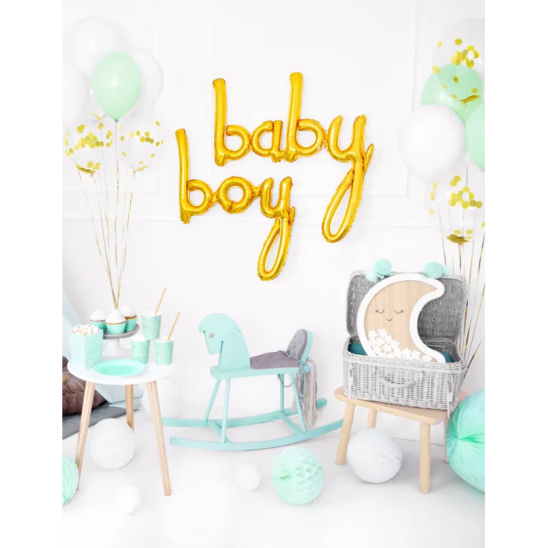 Ballon aluminium boy doré 63,5 x 74 cm