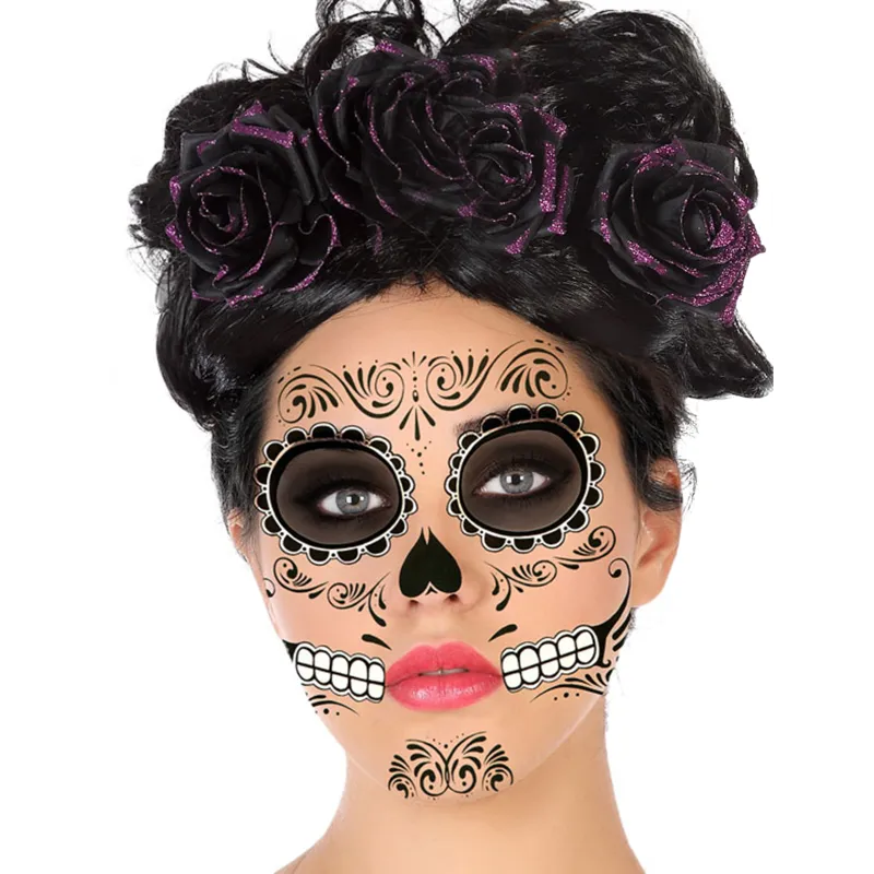 Tatouage visage dia de los muertos