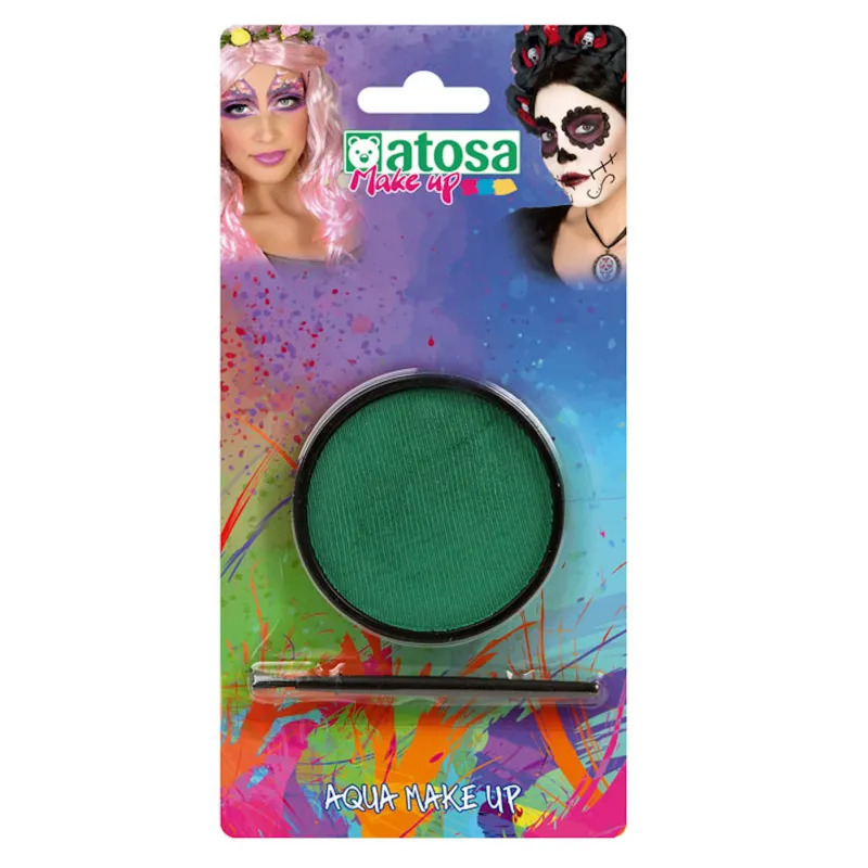 Maquillage à l'eau vert irisé pailleté 12 g