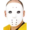 Masque de hockey blanc plastique adulte