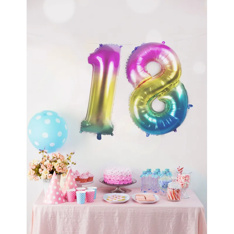 Ballon aluminium multicolore 86 cm