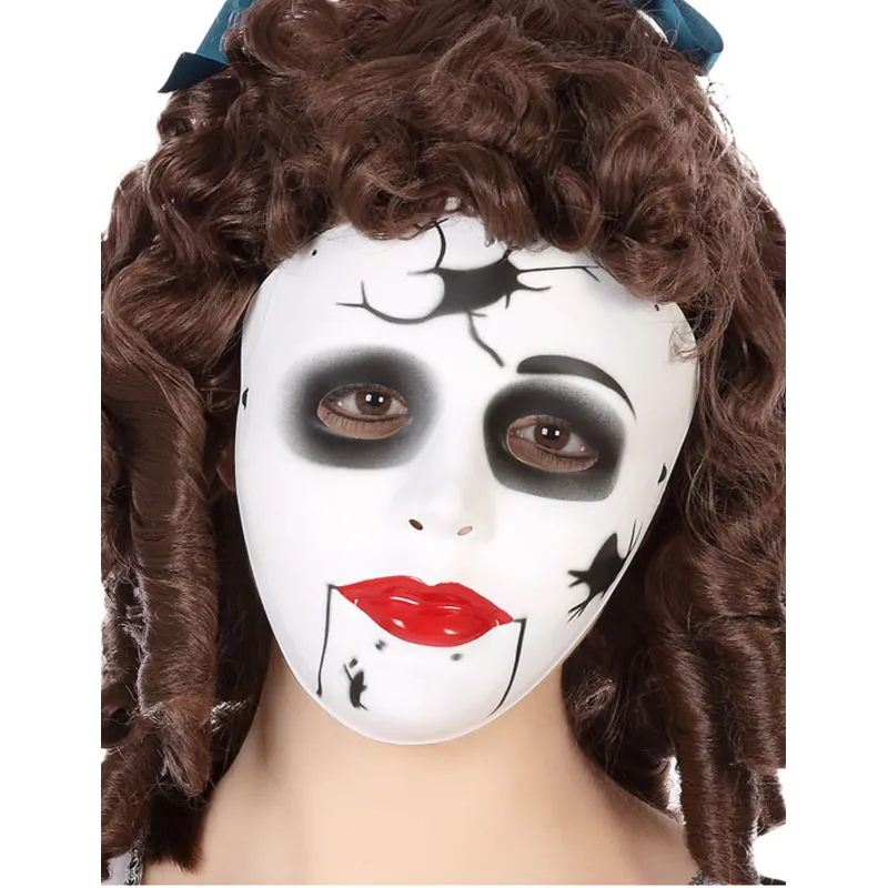 Masque poupée fissurée adulte