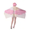 Déguisement Ailes d'ange poncho rose femme