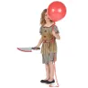 Déguisement clown terrifiant gris fille