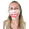 Masque cache nez imprimé rouge à lèvre adulte