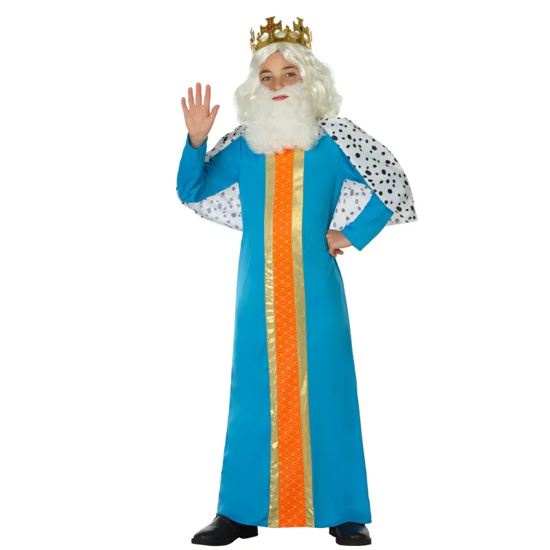 Déguisement roi mage bleu enfant
