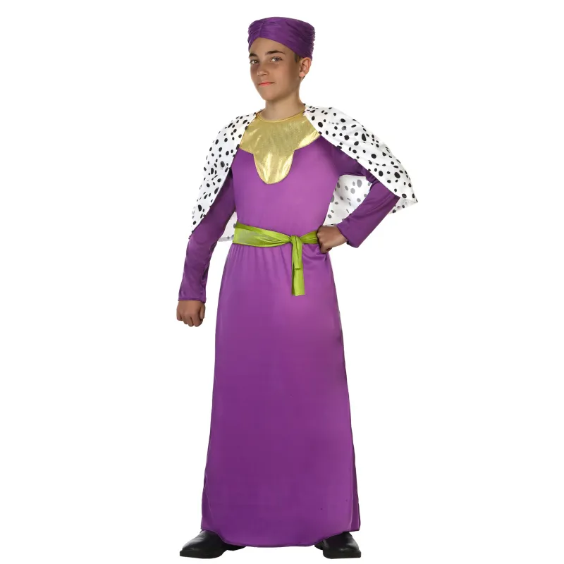 Déguisement roi mage violet enfant