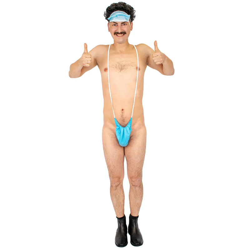Mankini bleu homme