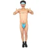 Mankini bleu homme