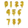 Cake topper ballon chiffre doré 12,7 cm