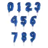 Cake topper ballon chiffre bleu foncé 12,7 cm