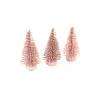 3 Petits sapins artificiels rose gold 5,5 x 2,5 cm