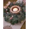 3 Petits sapins artificiels rose gold 5,5 x 2,5 cm
