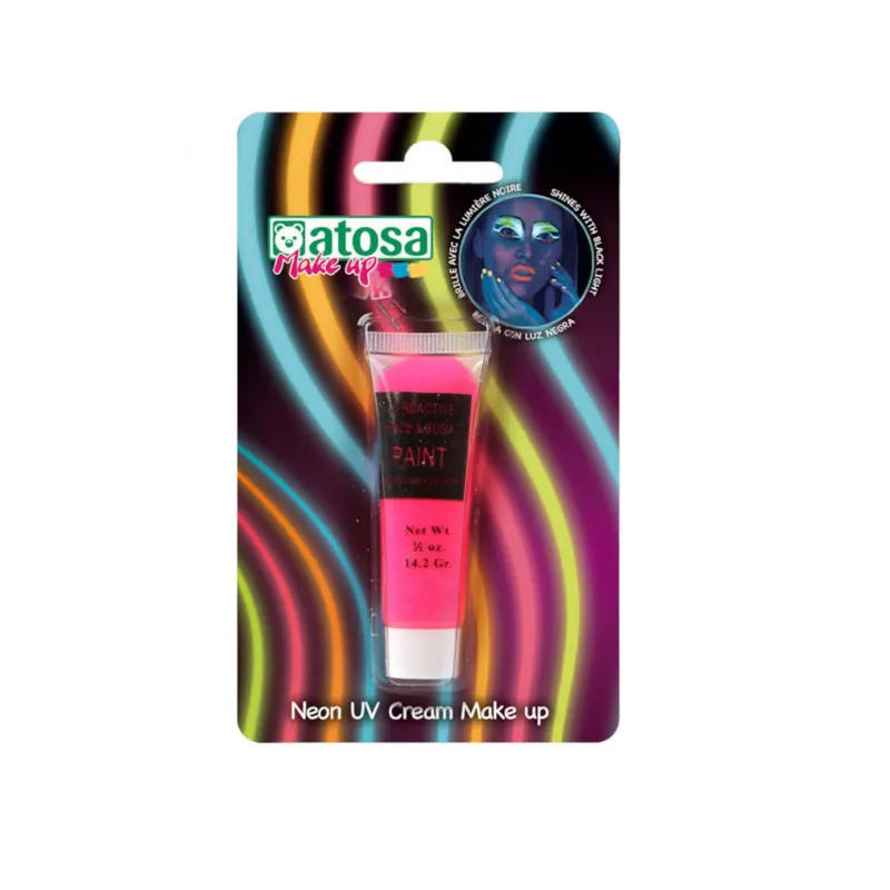 Tube de maquillage néon rose UV