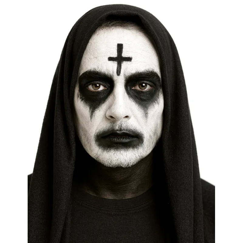 Palette maquillage Halloween noir et blanc