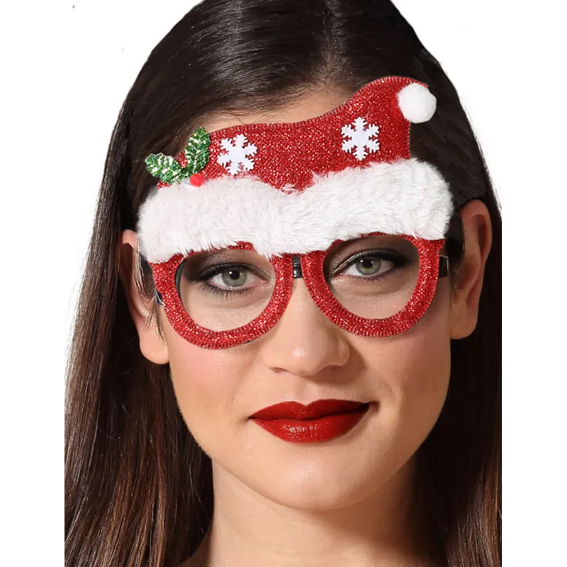 Lunettes humoristique bonnet de Noël adulte