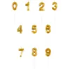 Bougie chiffre dorée effet diamant 5 cm