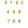 Bougie chiffre dorée effet diamant 5 cm