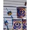12 Pailles police marine et or 19,5 cm